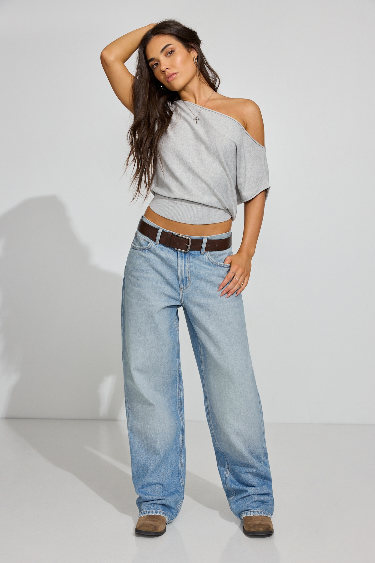Romi Asymmetric Cinched Waist Sweater - Image 3