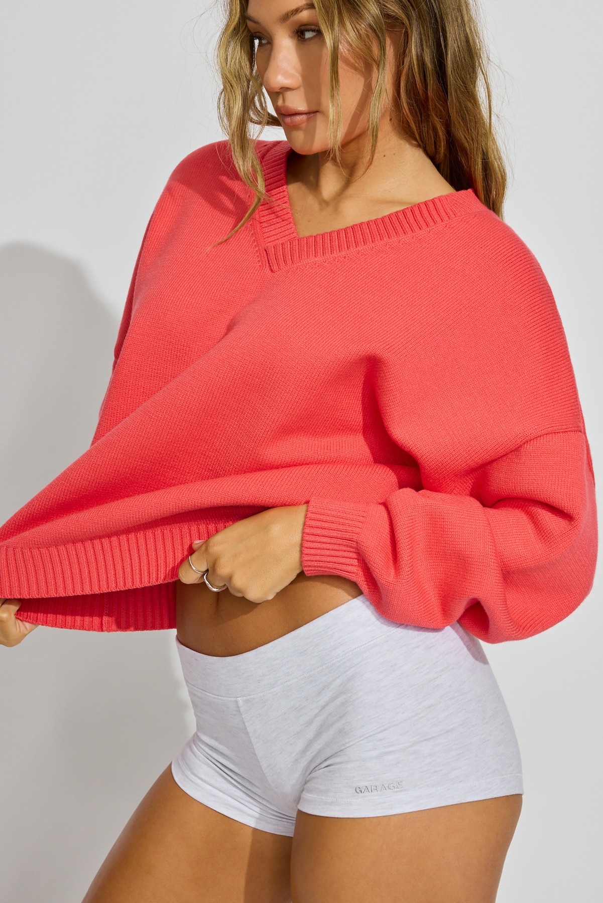 V-Neck Oversized Sweater - Image 2