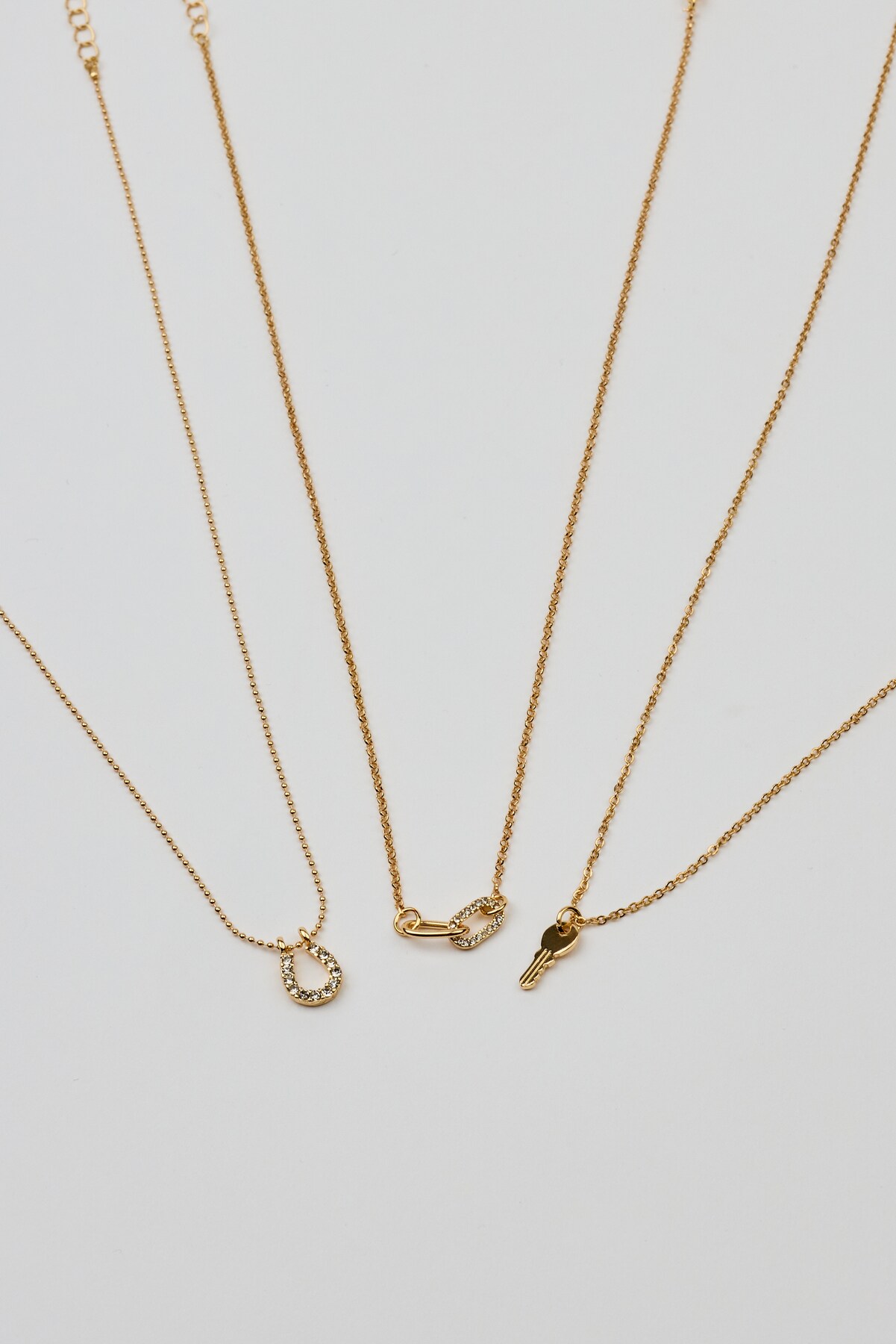Set of 3 Key, Shoehorn & Link Necklaces - Image 2