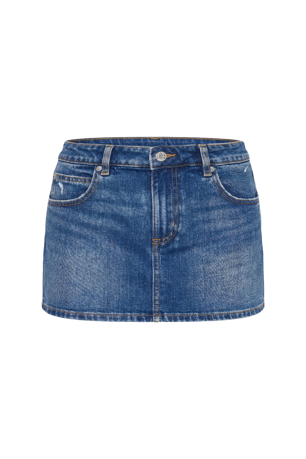 Denim Micro Skort - Image 2