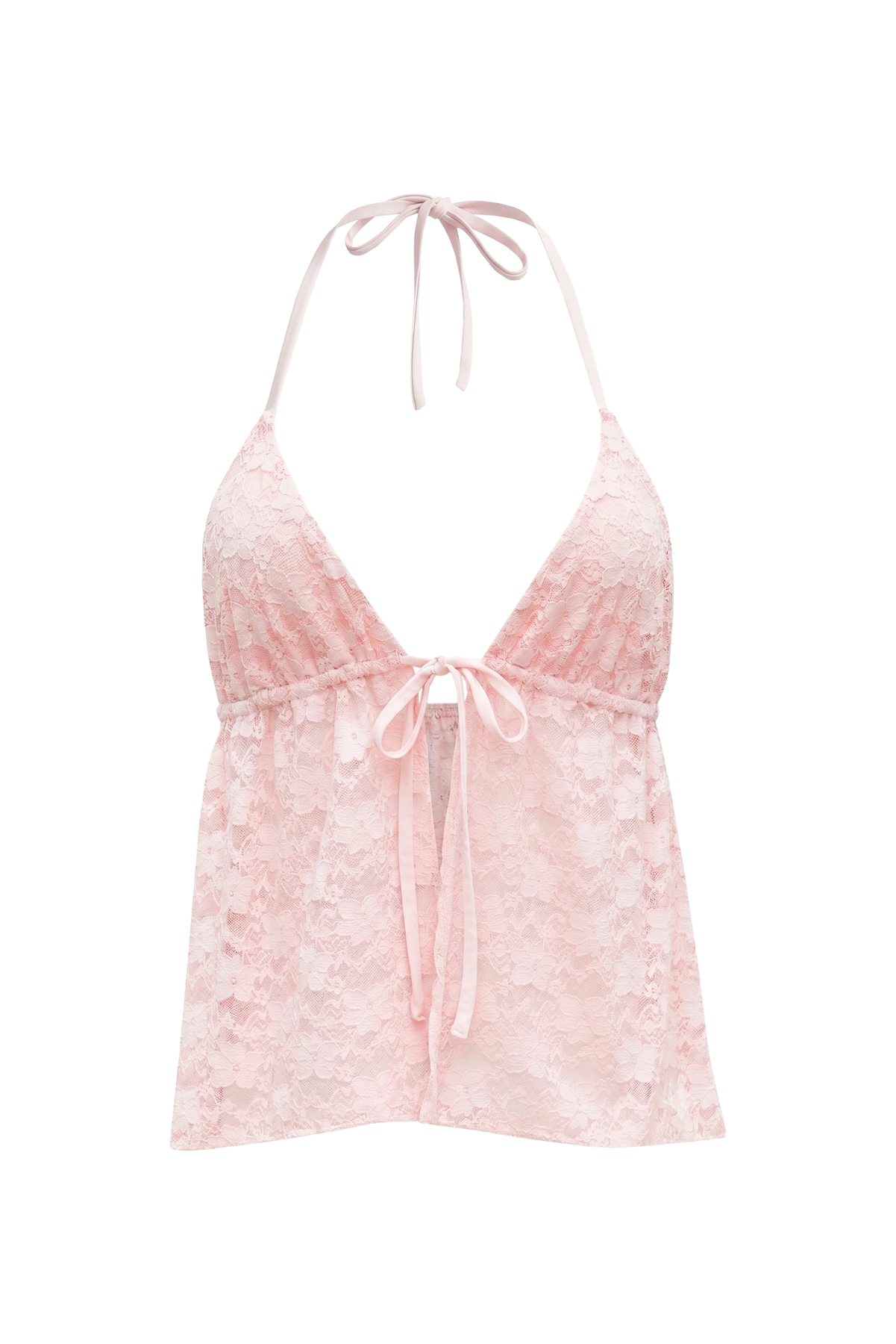 Lace Babydoll Flyaway Halter Top - Image 2